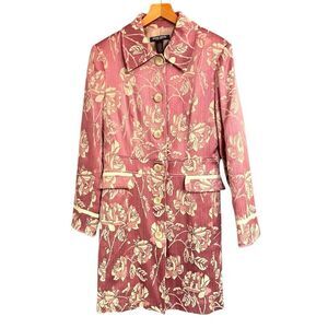 BISOU BISOU Michele Bohbot Tapestry Mauve & Cream Lined Vintage Floral Spring Co